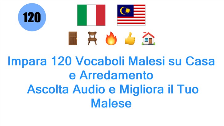 Impara 120 Vocaboli Malesi su Casa e Arredamento: Ascolta Audio e Migliora il Tuo Malese